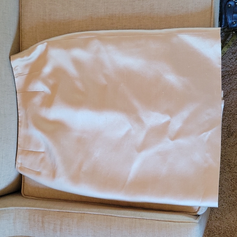 Teri Jon silk skirt light beige size 4